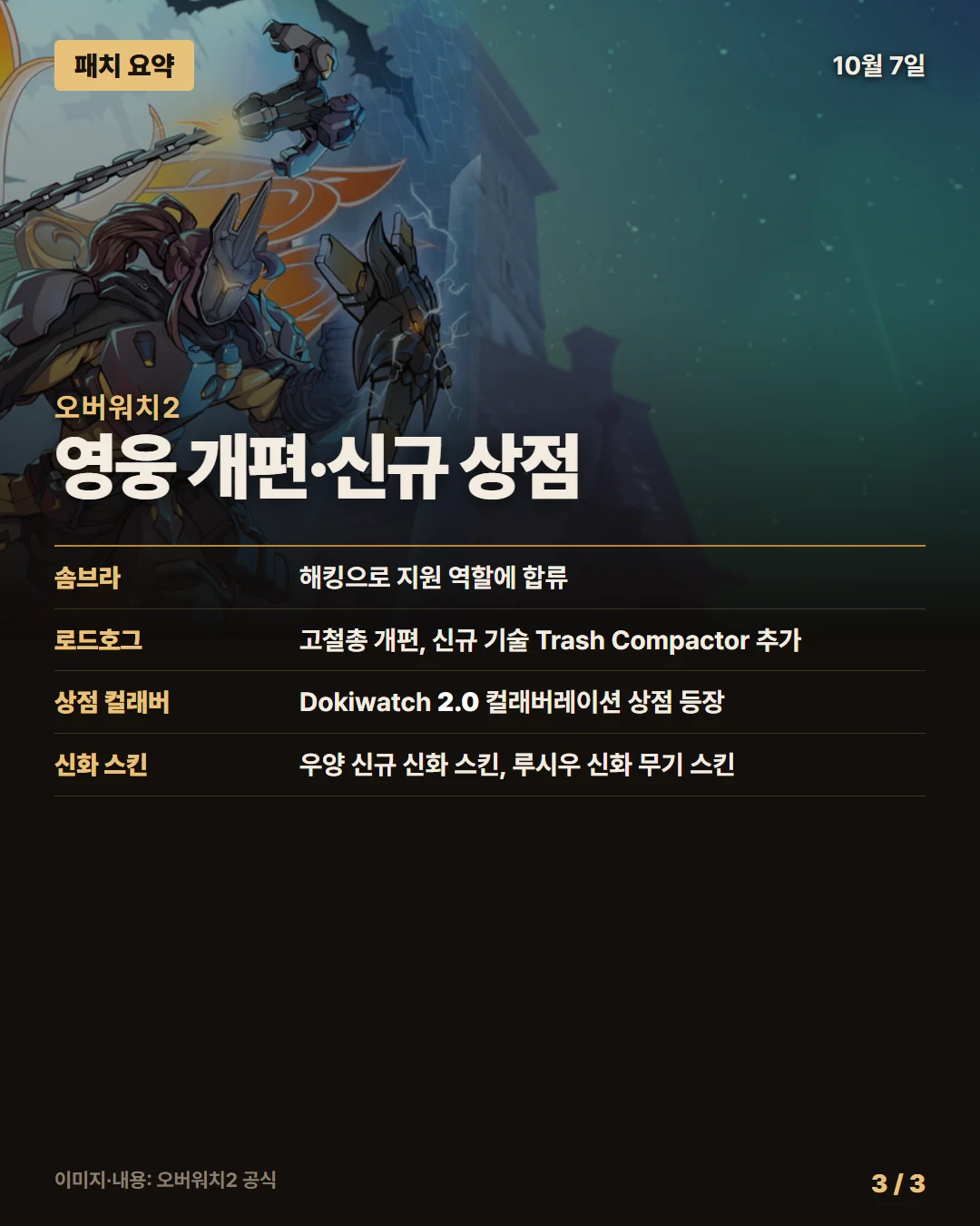 오버워치2 패치 요약 3/3