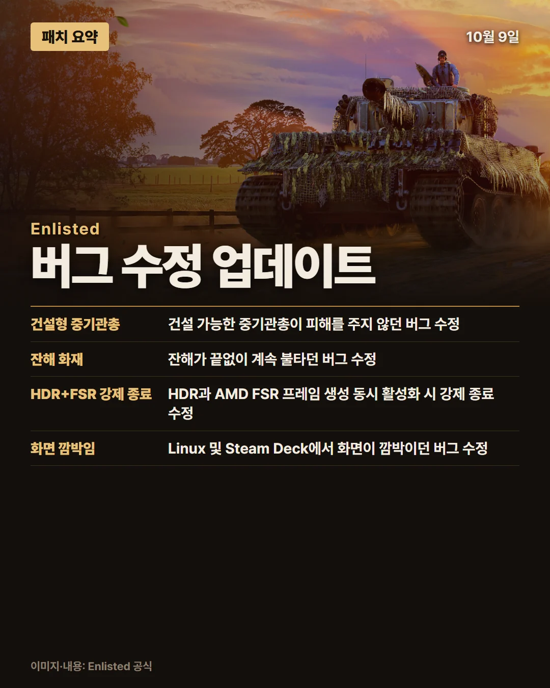 인리스티드 패치 요약 1/1