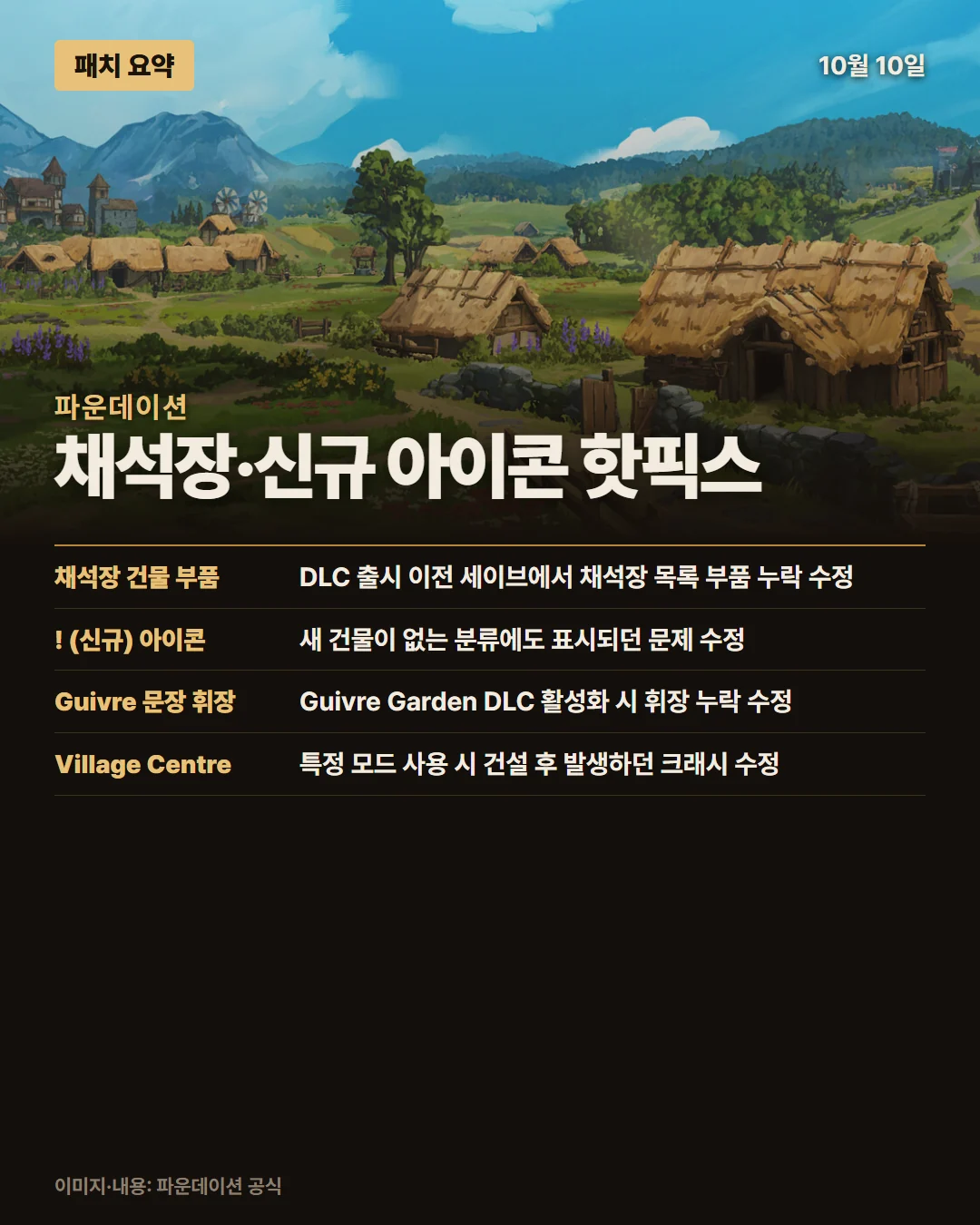 파운데이션 패치 요약 1/1