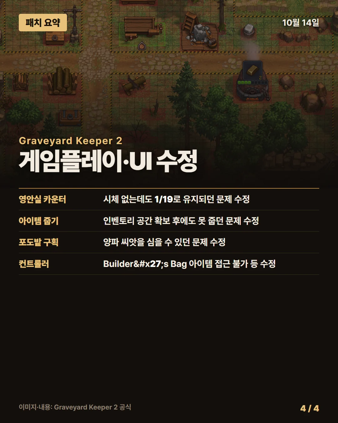 그레이브야드 키퍼 2 패치 요약 4/4