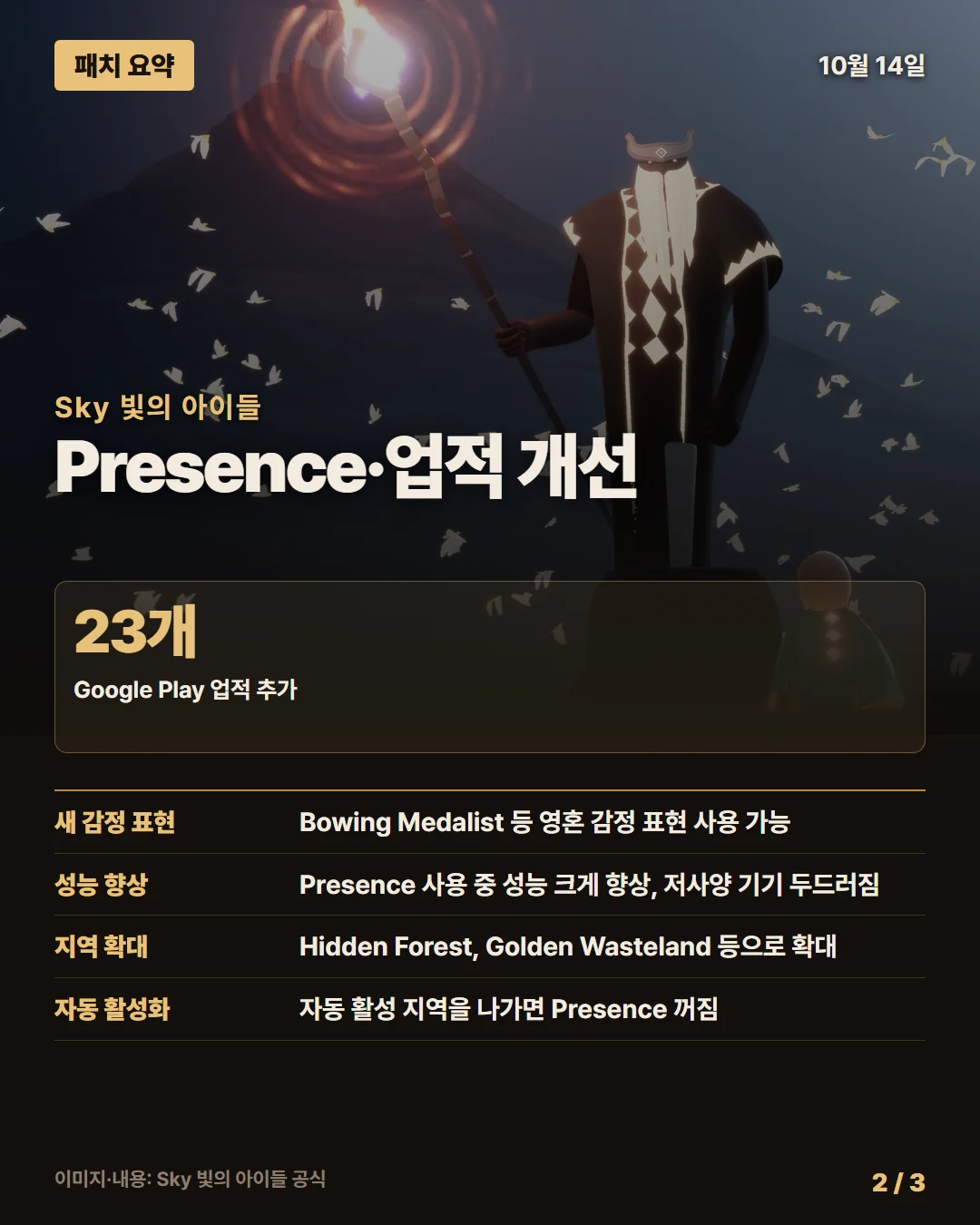 스카이 빛의 아이들 패치 요약 2/3