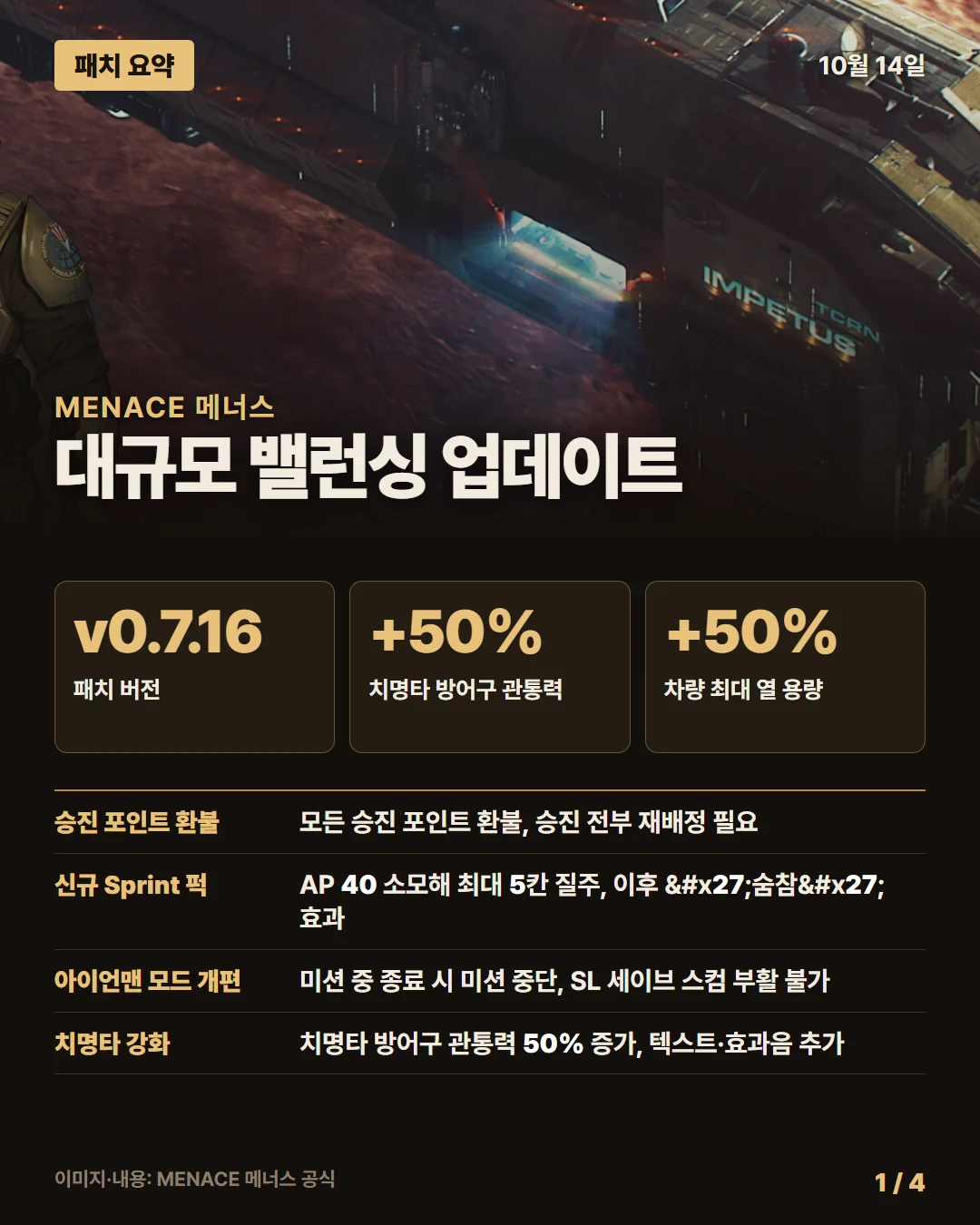 메너스 패치 요약 1/4