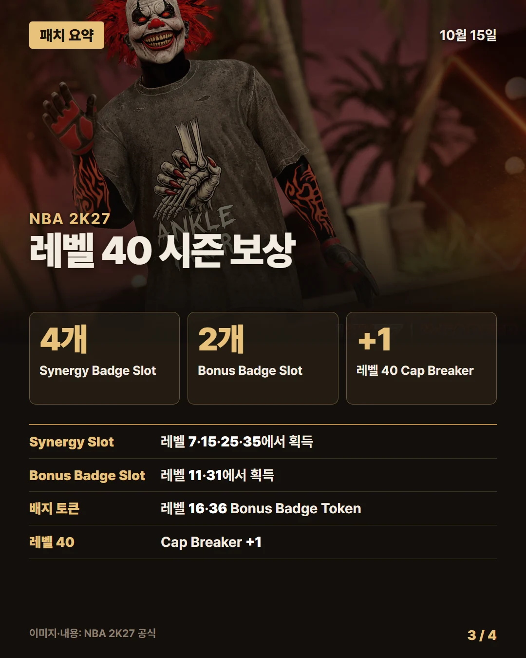 NBA 2K27 패치 요약 3/4