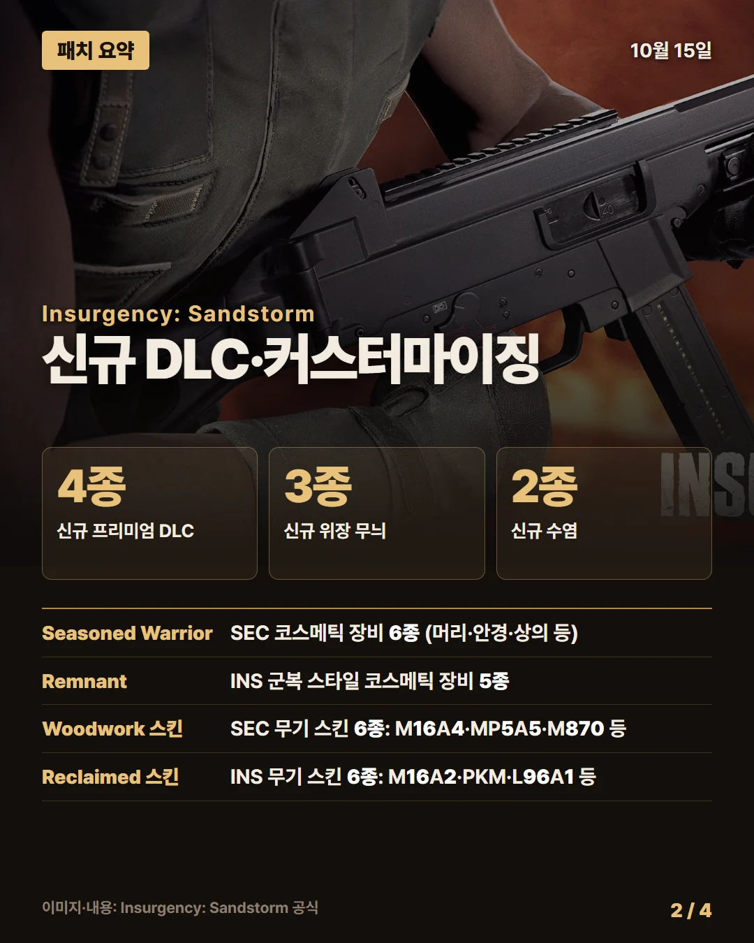 인서전시: 샌드스톰 패치 요약 2/4