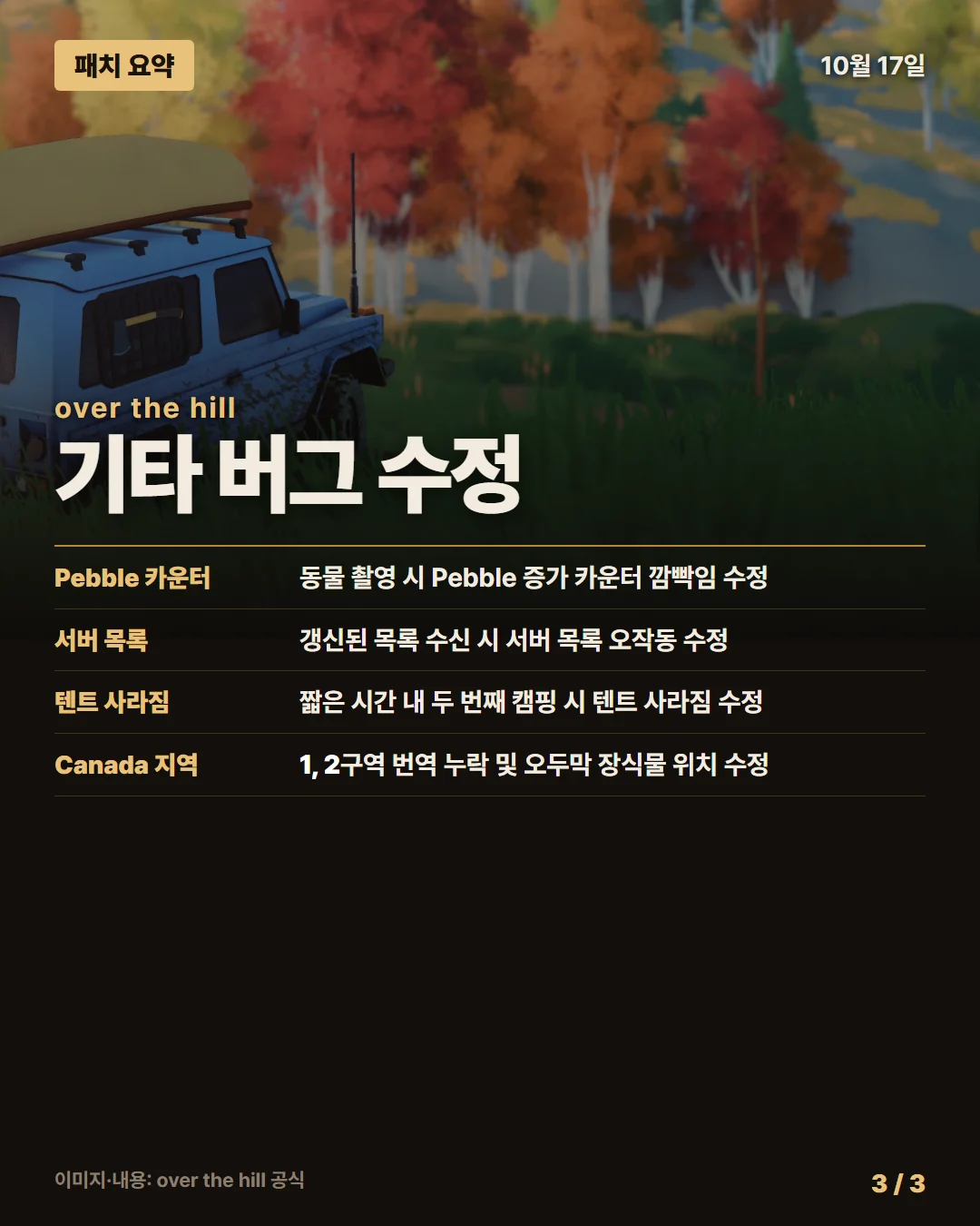 오버 더 힐 패치 요약 3/3