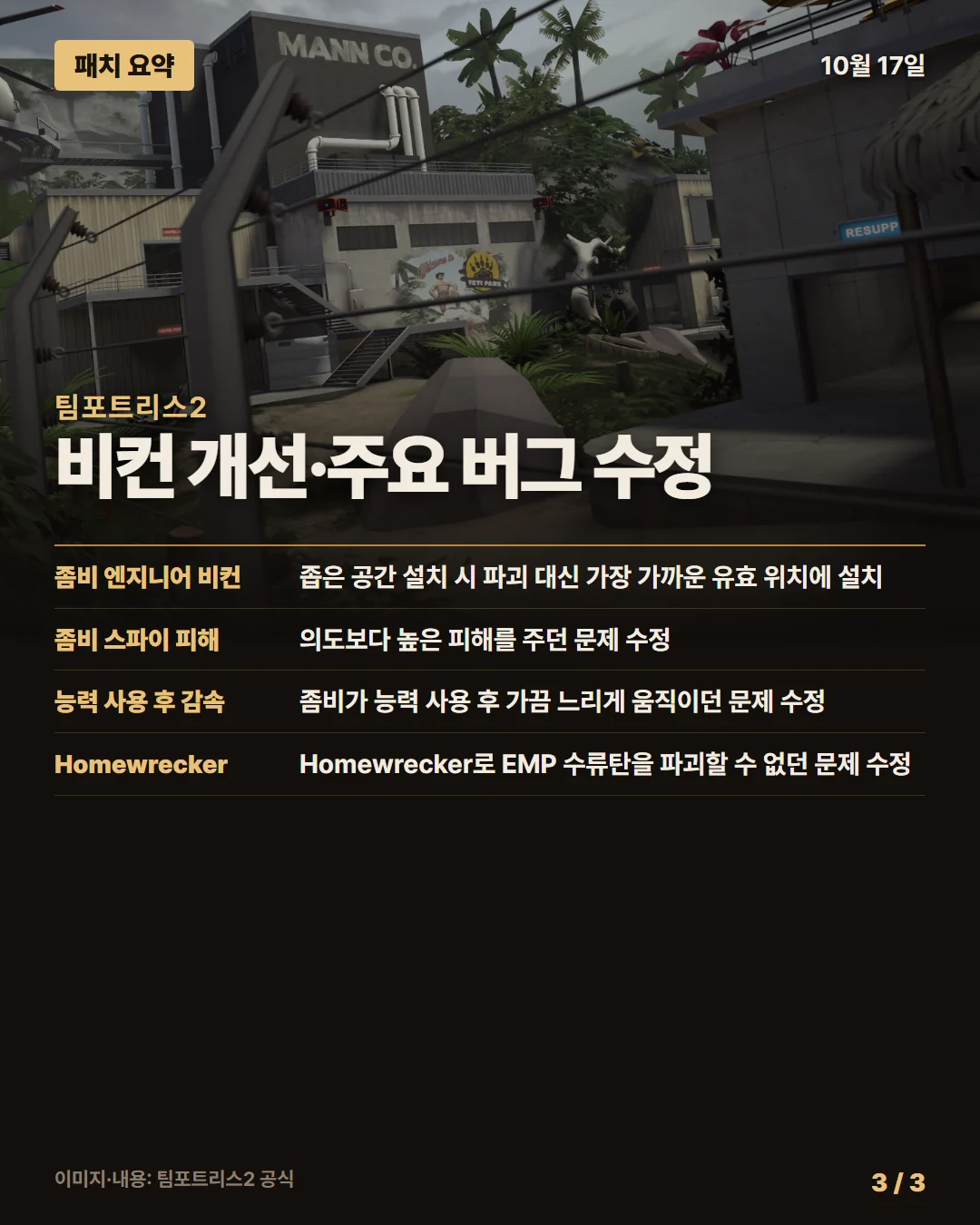 팀포트리스2 패치 요약 3/3