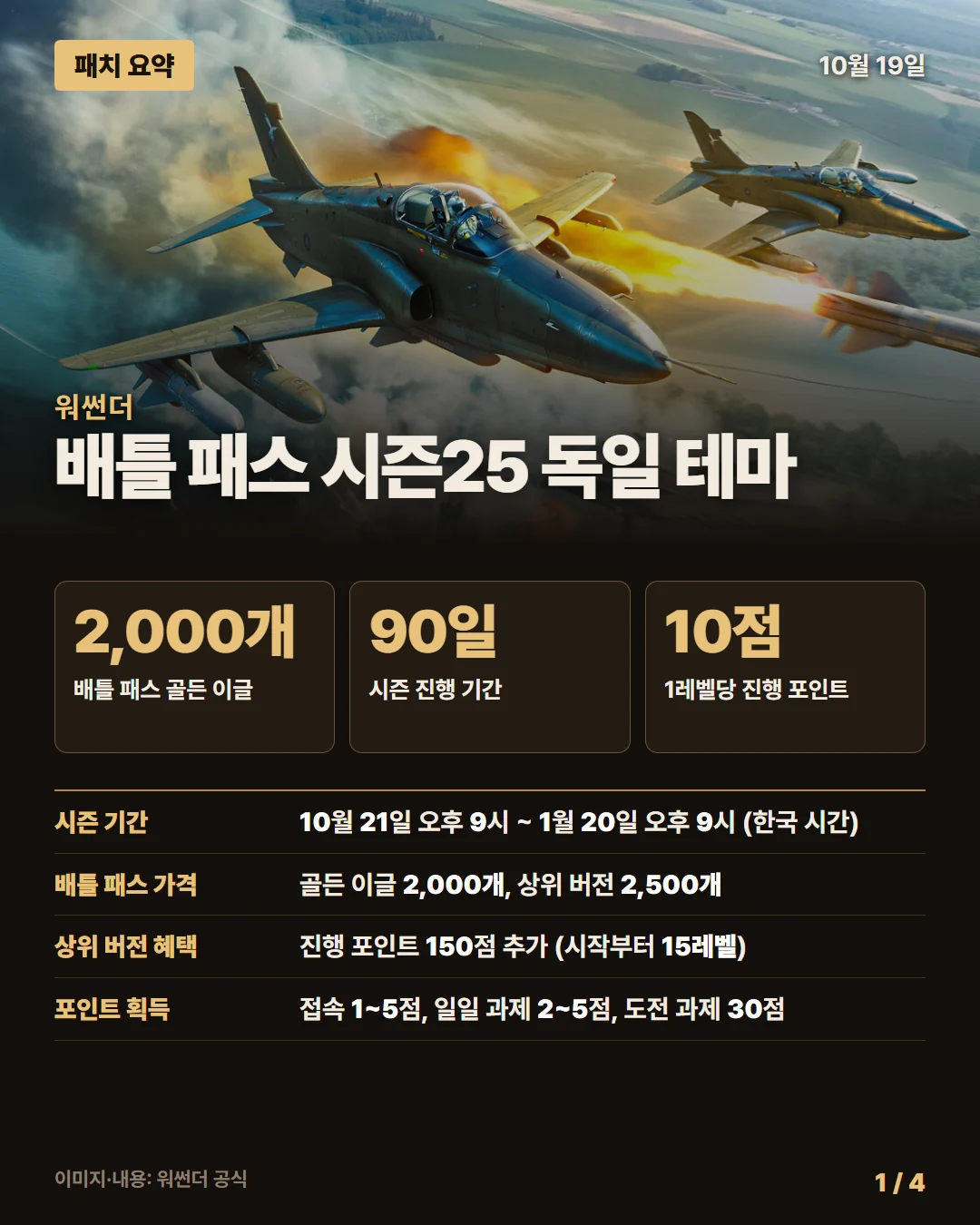 워썬더 패치 요약 1/4