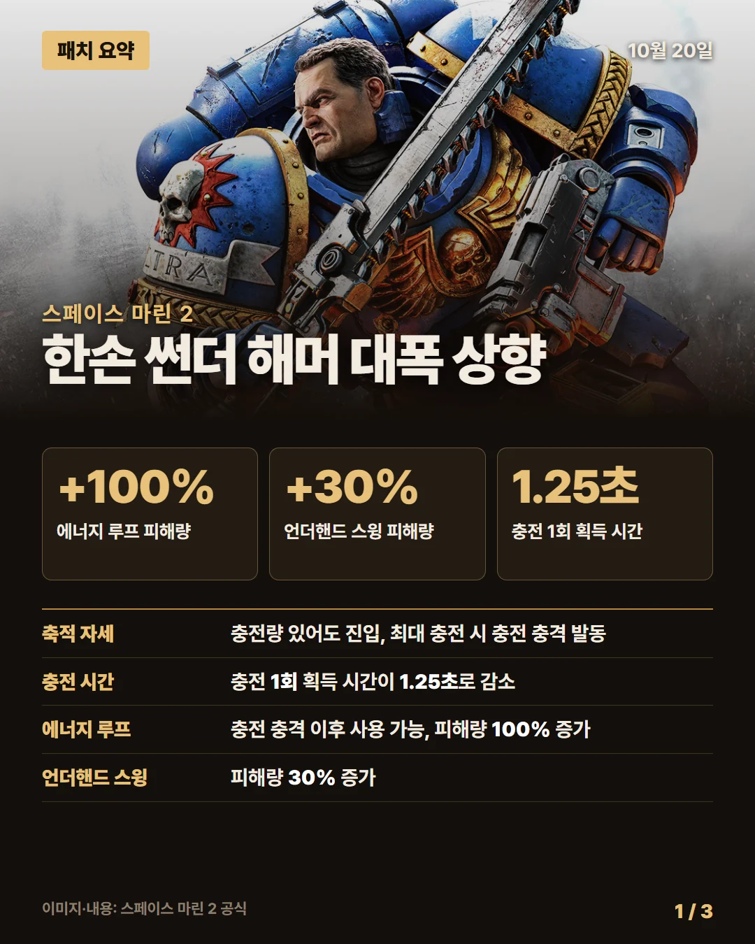 스페이스 마린 2 패치 요약 1/3