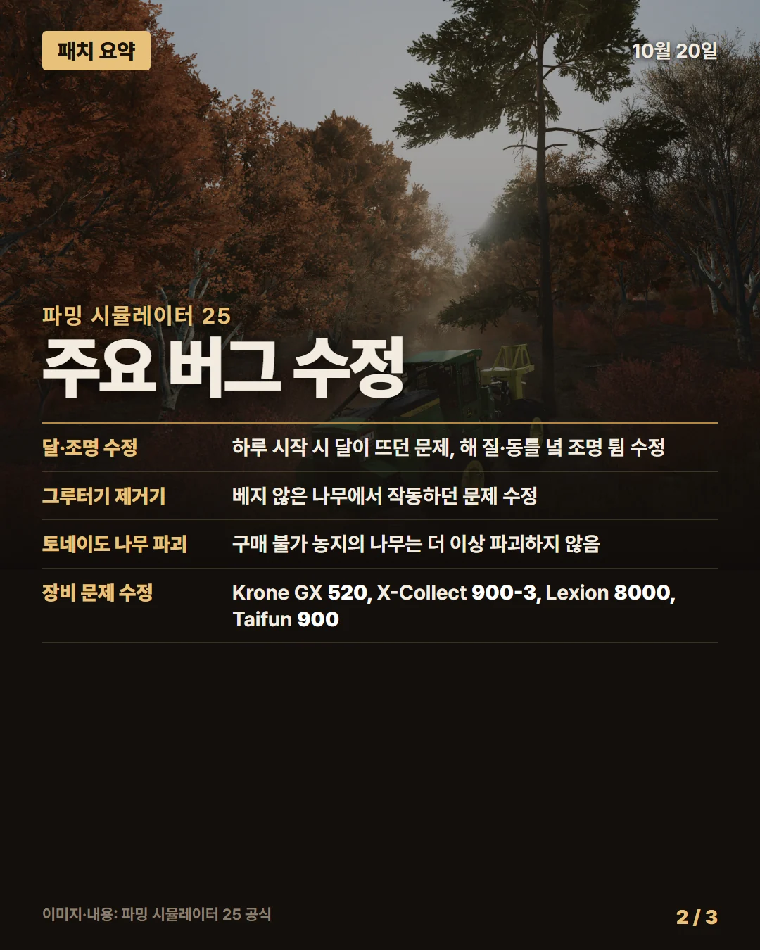 파밍 시뮬레이터 25 패치 요약 2/3