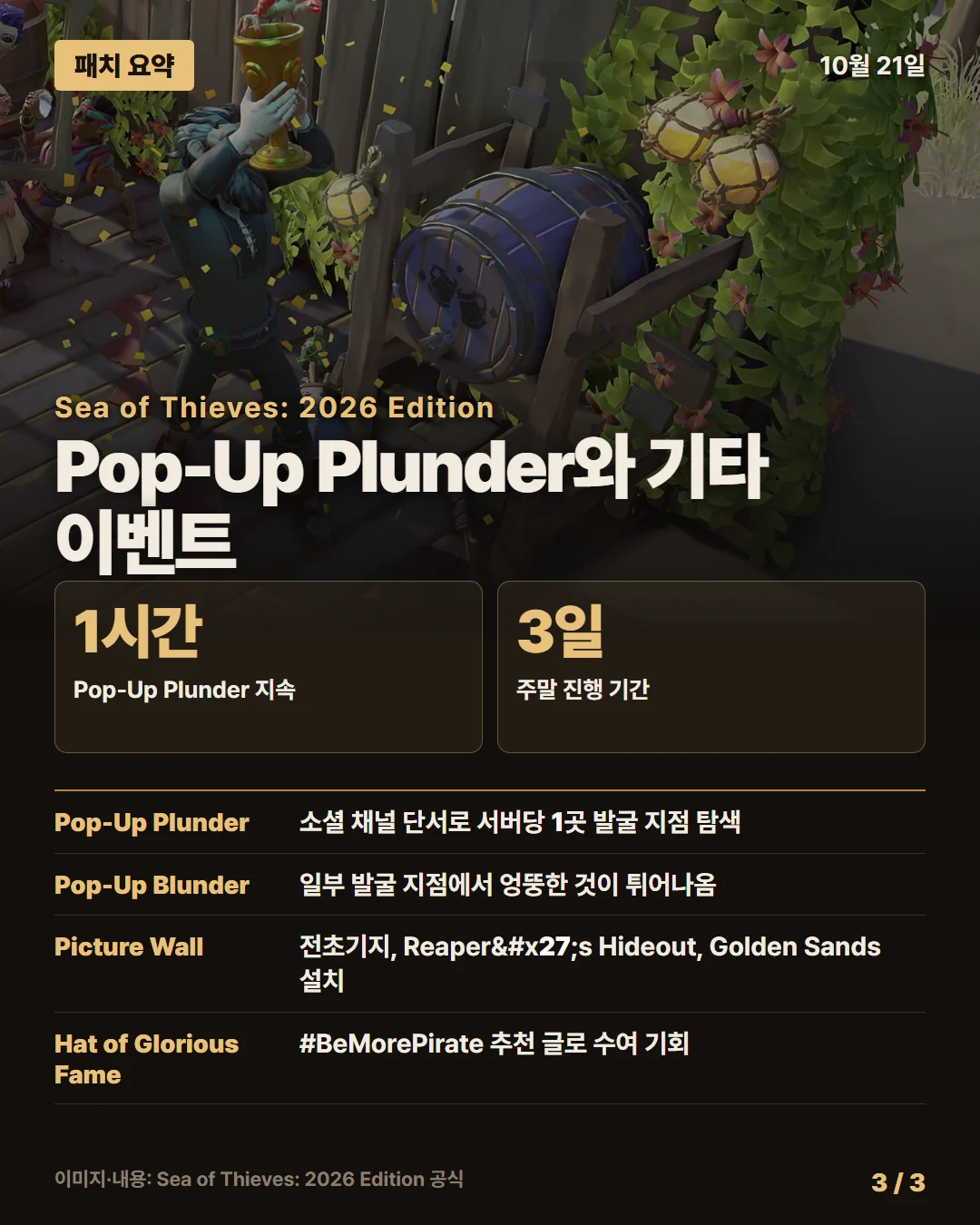 씨 오브 시브즈 패치 요약 3/3