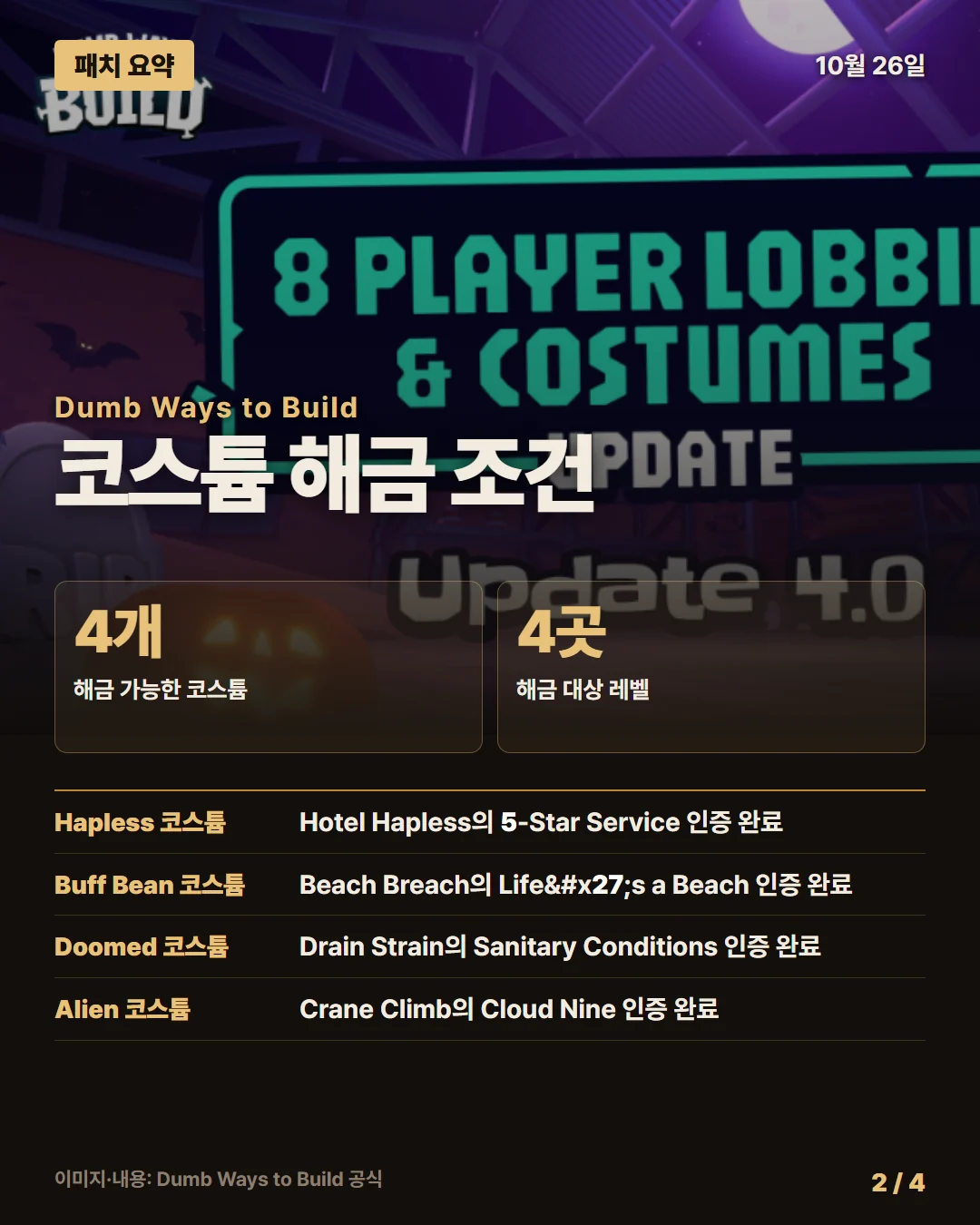 덤 웨이즈 투 빌드 패치 요약 2/4