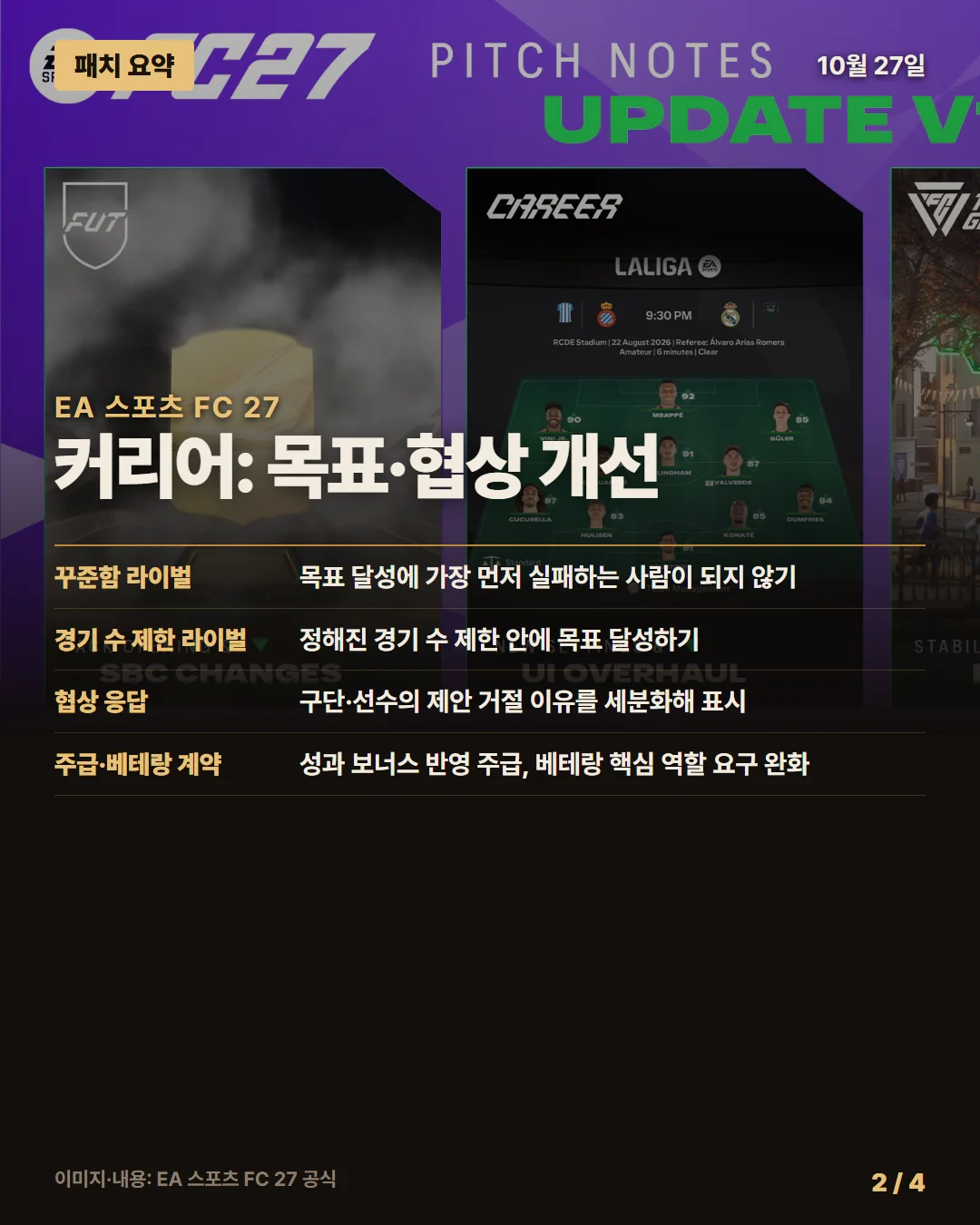 EA 스포츠 FC 27 패치 요약 2/4