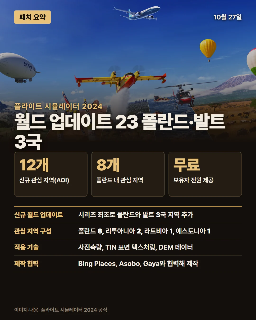 플라이트 시뮬레이터 2024 패치 요약 1/1