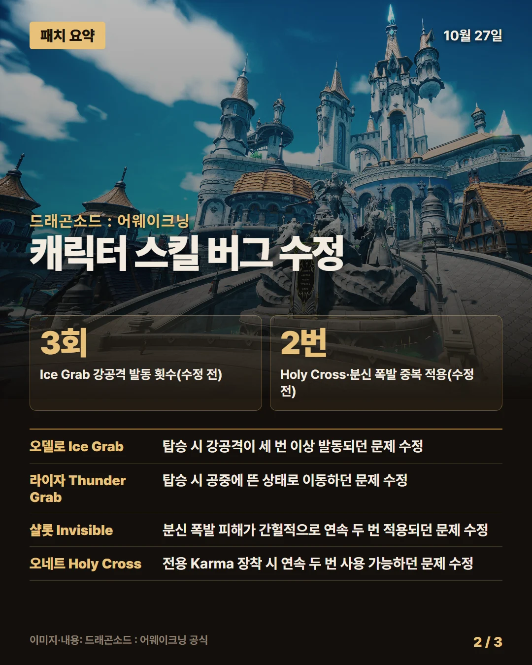 드래곤소드 : 어웨이크닝 패치 요약 2/3
