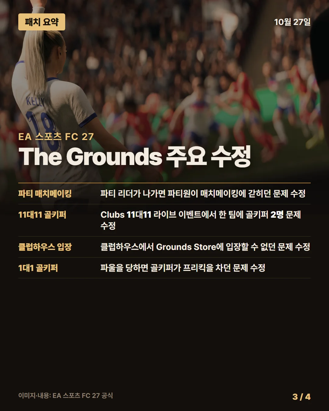 EA 스포츠 FC 27 패치 요약 3/4