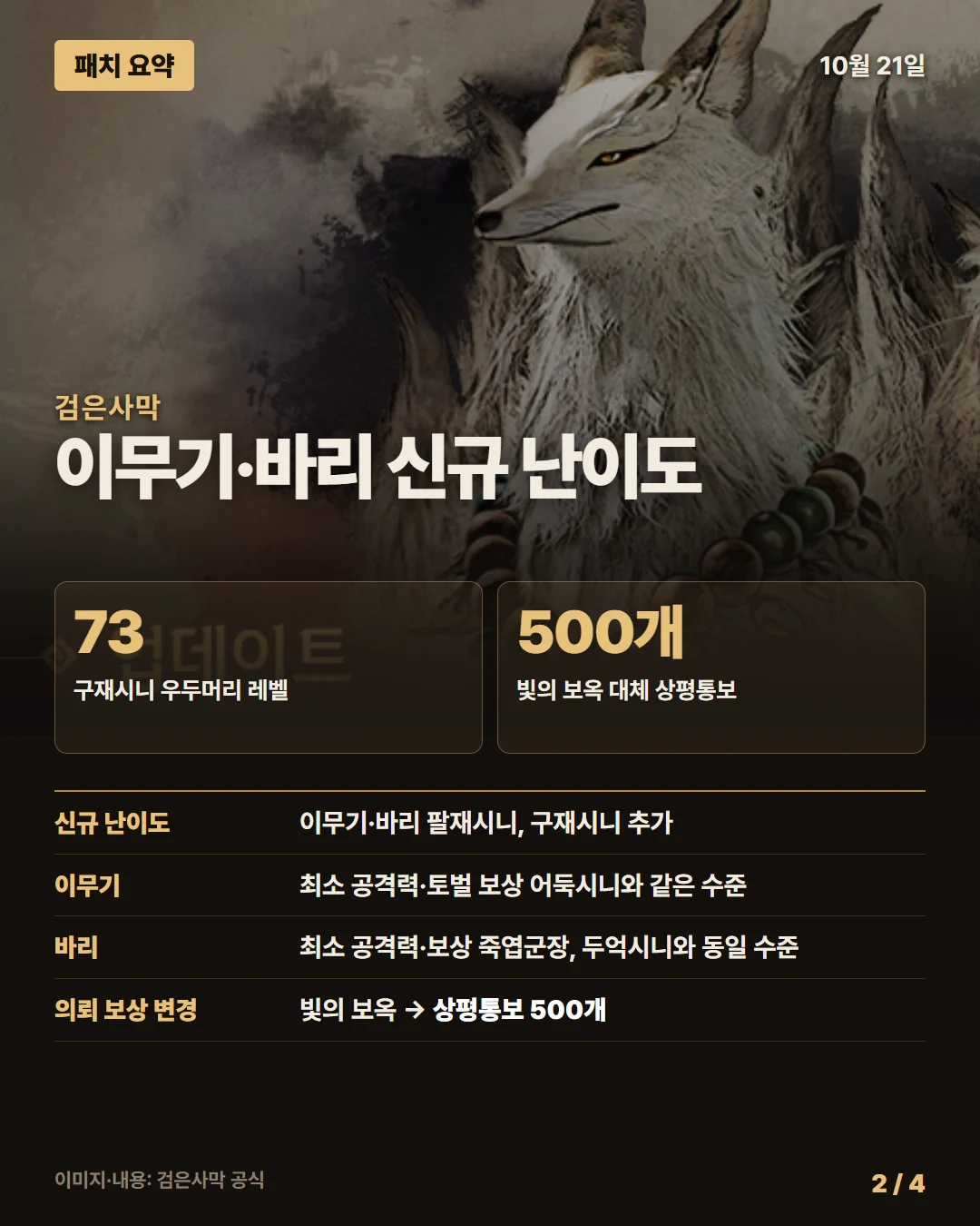 검은사막 패치 요약 2/4