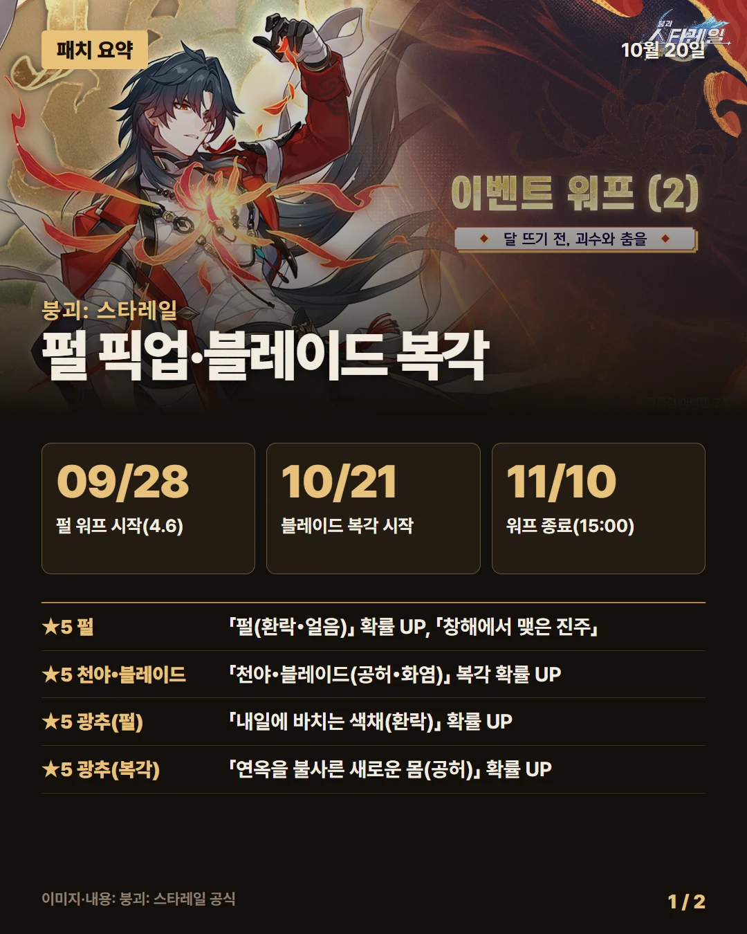 붕괴: 스타레일 패치 요약 1/2