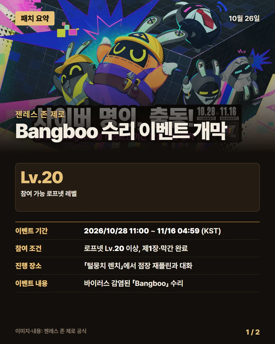 젠레스 존 제로 패치 요약 1/2