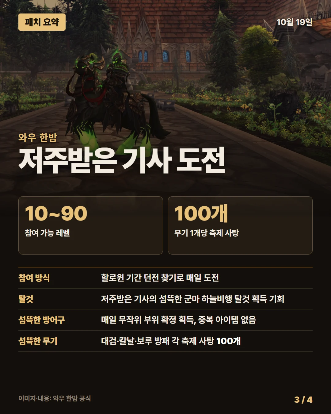 와우 한밤 패치 요약 3/4